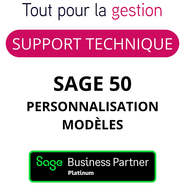 Support technique Sage 50 Personnalisation Modèles
