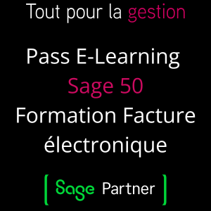 PASS E-learning Formation en ligne Sage 50 et Facture électronique. Apprendre Réception des achats Envoi des ventes